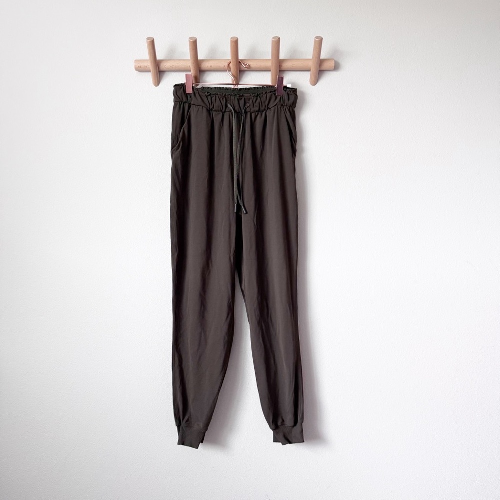 lululemon athletica Olive Green Drawstring Joggers - Picture 1 of 9